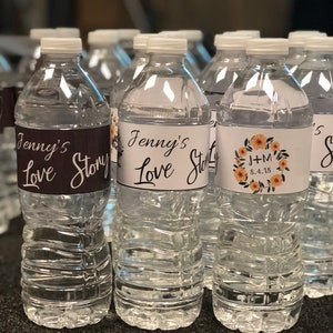 200 Custom Water Bottle Labels - Etsy