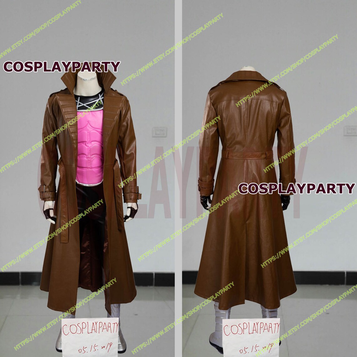 Handmade Size X Men Gambit Remy Etienne Lebeau Cosplay Costume Etsy