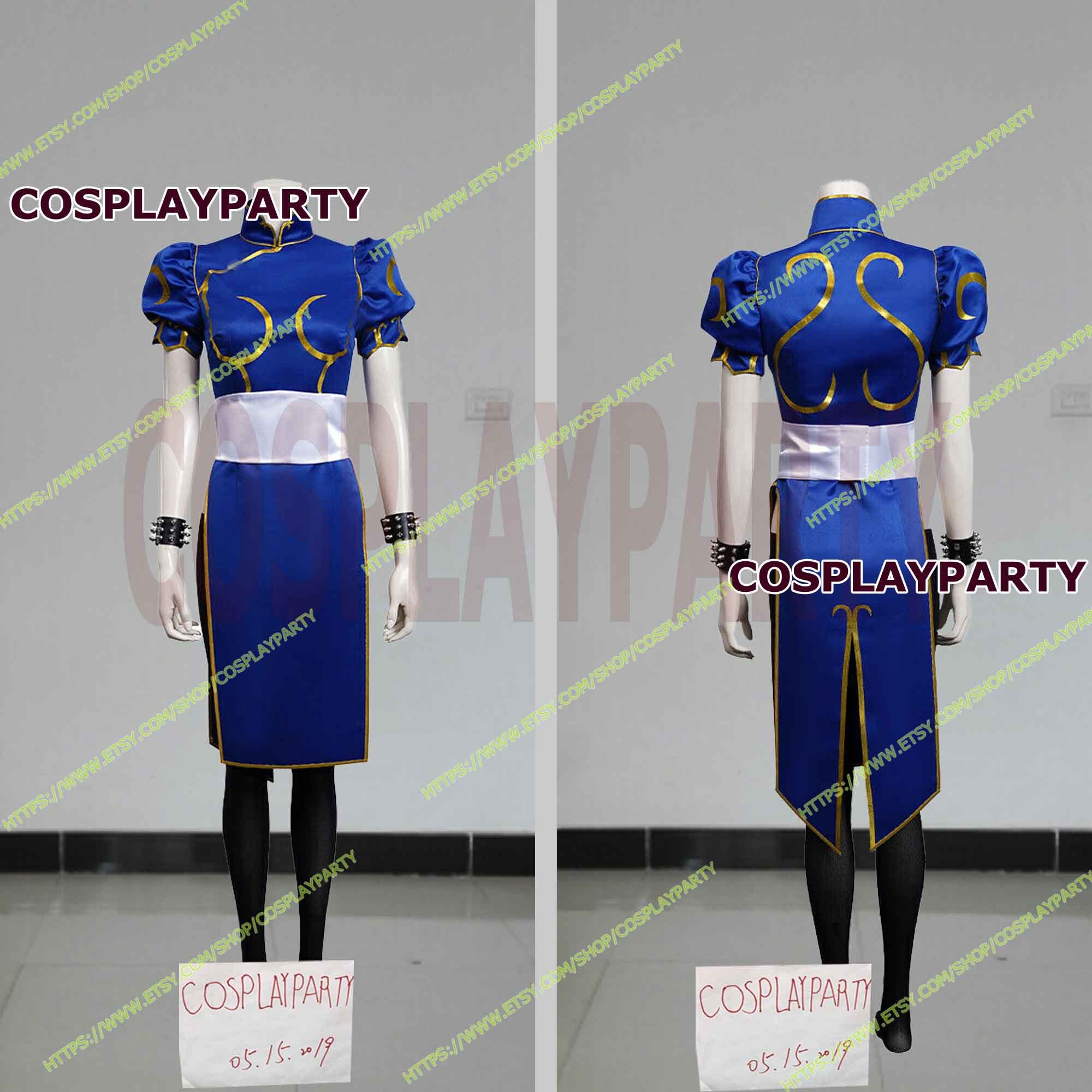 Handmade Size The Street Fighter Blue Dress Street Fighter Etsy Australia