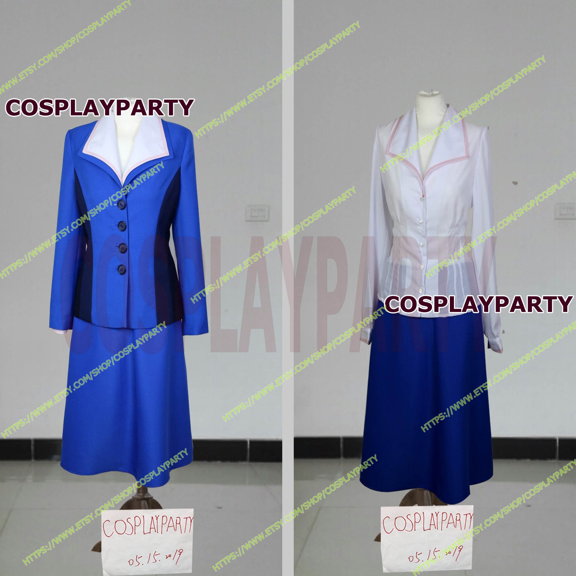 Handmade Size The First Avengers Captain America Agent Peggy Carter Cosplay Costume