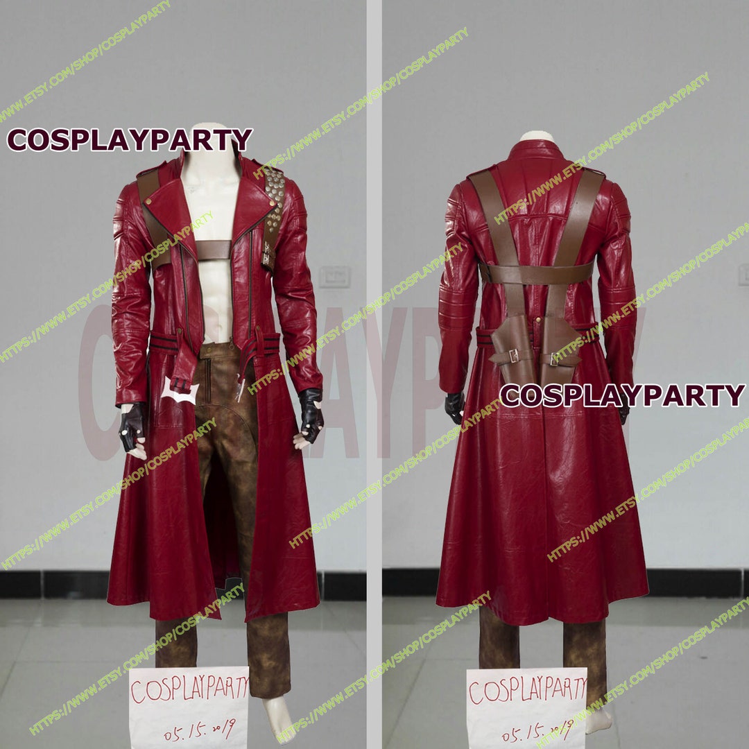 Devil May Cry 3 Dante Cosplay Costume Leather Halloween Outfit Suit