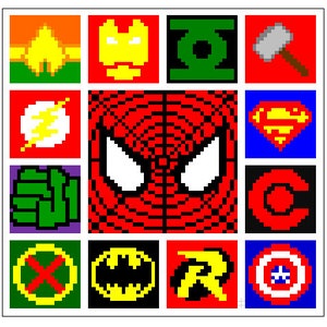 Superhero Crochet Blanket Pattern - Corner to Corner Superhero Graphs Crochet Pattern - Kids Crochet Superhero - Superhero Pattern Crochet