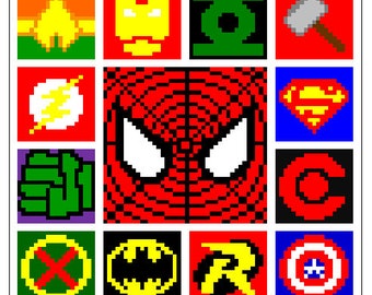 Superhero Crochet Blanket Pattern - Corner to Corner Superhero Crochet Pattern