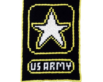 U.S. Army Crochet Baby Blanket Pattern - Corner to Corner Crochet Pattern
