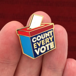 Mini pin &quot;Cuenta cada voto&quot;