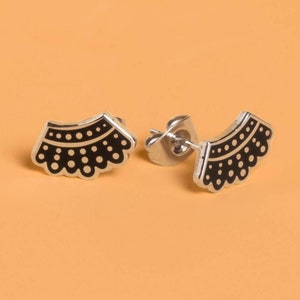 Ruth Bader Ginsburg's Dissent Collar Earrings image 1