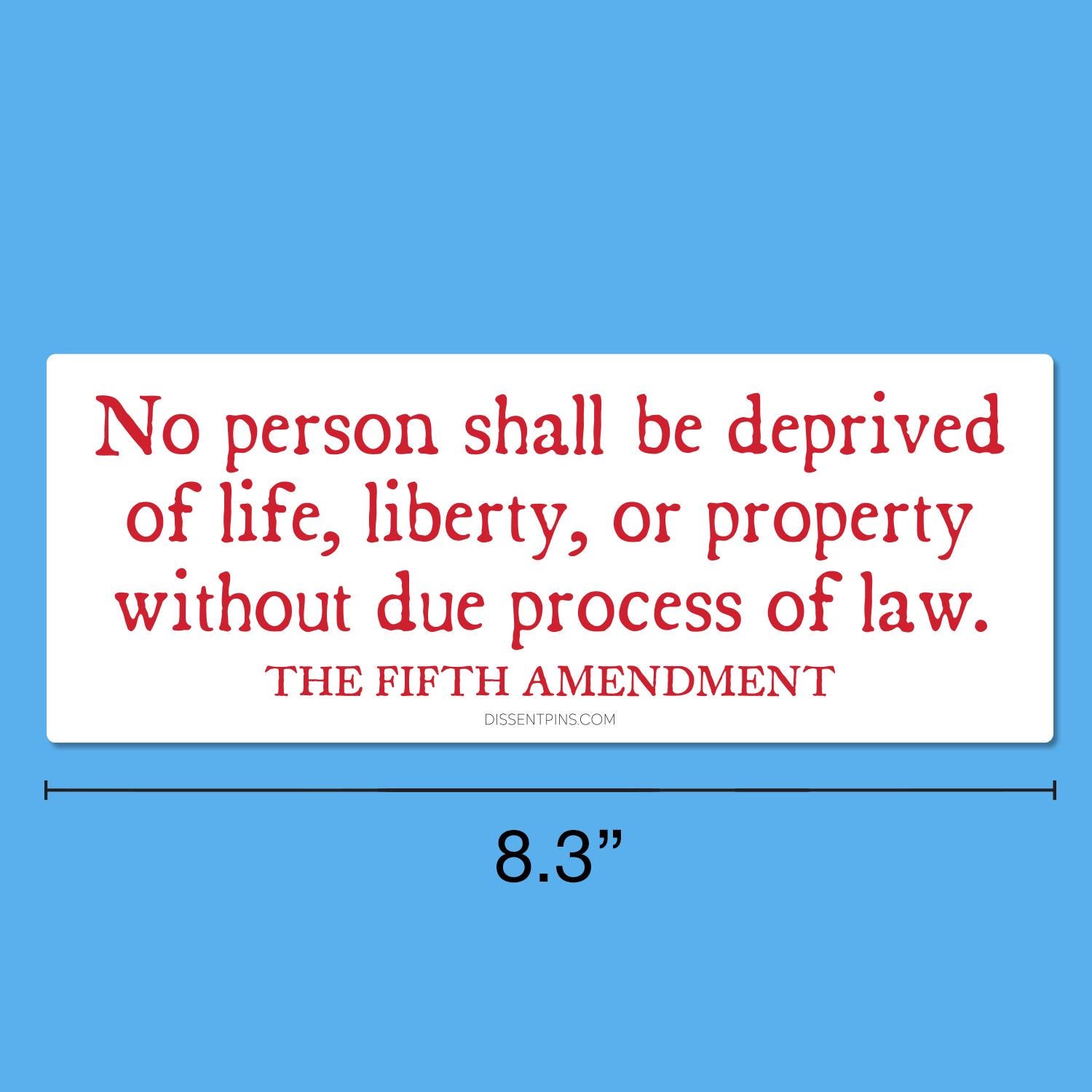 Fifth Amendment Bumper Sticker - Etsy