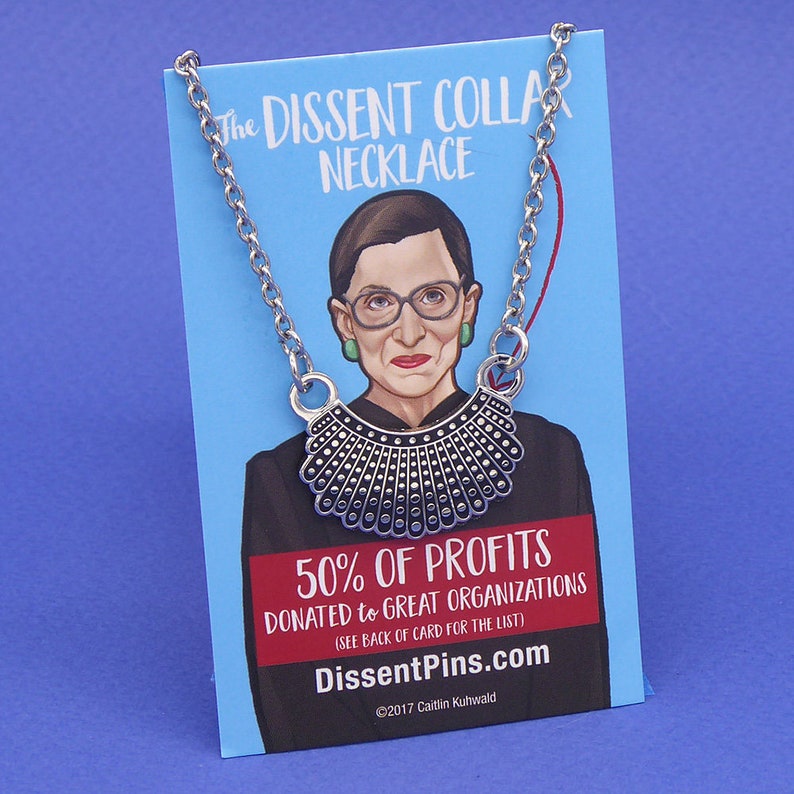 Ruth Bader Ginsburg's Dissent Collar Necklace image 5