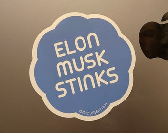 Elon Musk Stinks Sticker