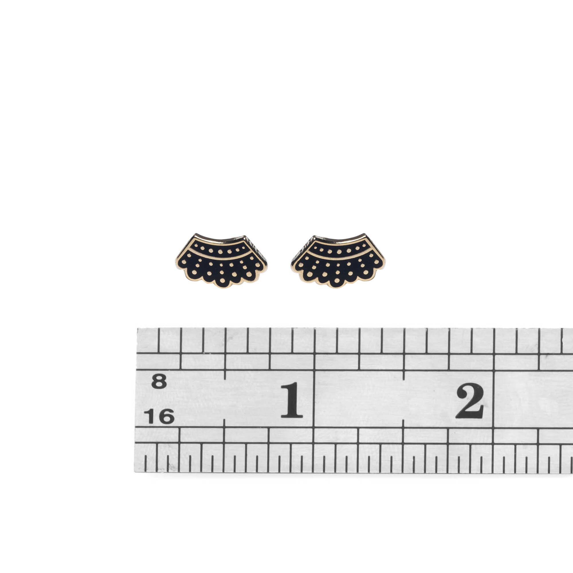 Ruth Bader Ginsburg s Dissent Collar Earrings 24k Gold Plated