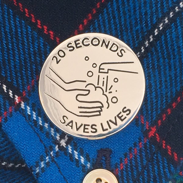 20 Seconds Saves Lives Handwashing Pin