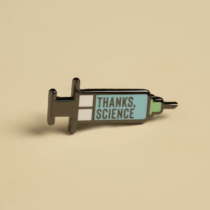 Thanks, Science Vaccine Syringe Mini Pin image 5