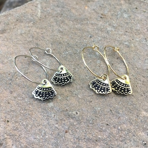 Dissent Collar Hoop and Charm Earrings