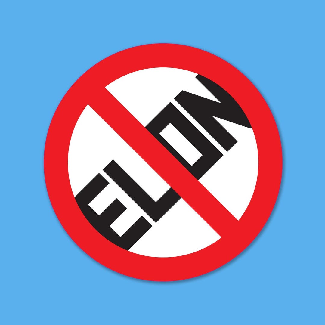 No Elon No Elon Sticker - Etsy