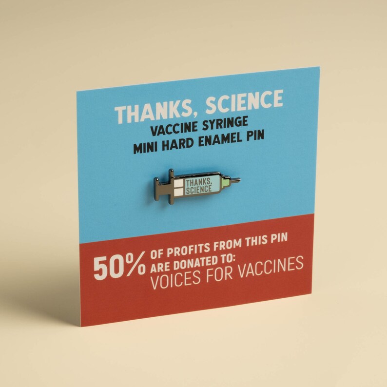 Thanks, Science Vaccine Syringe Mini Pin image 4
