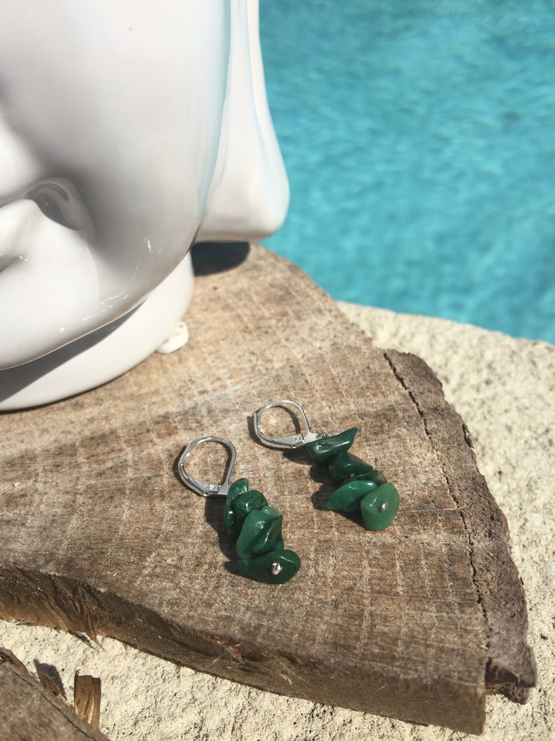 Green Adventurine Dangle Earrings