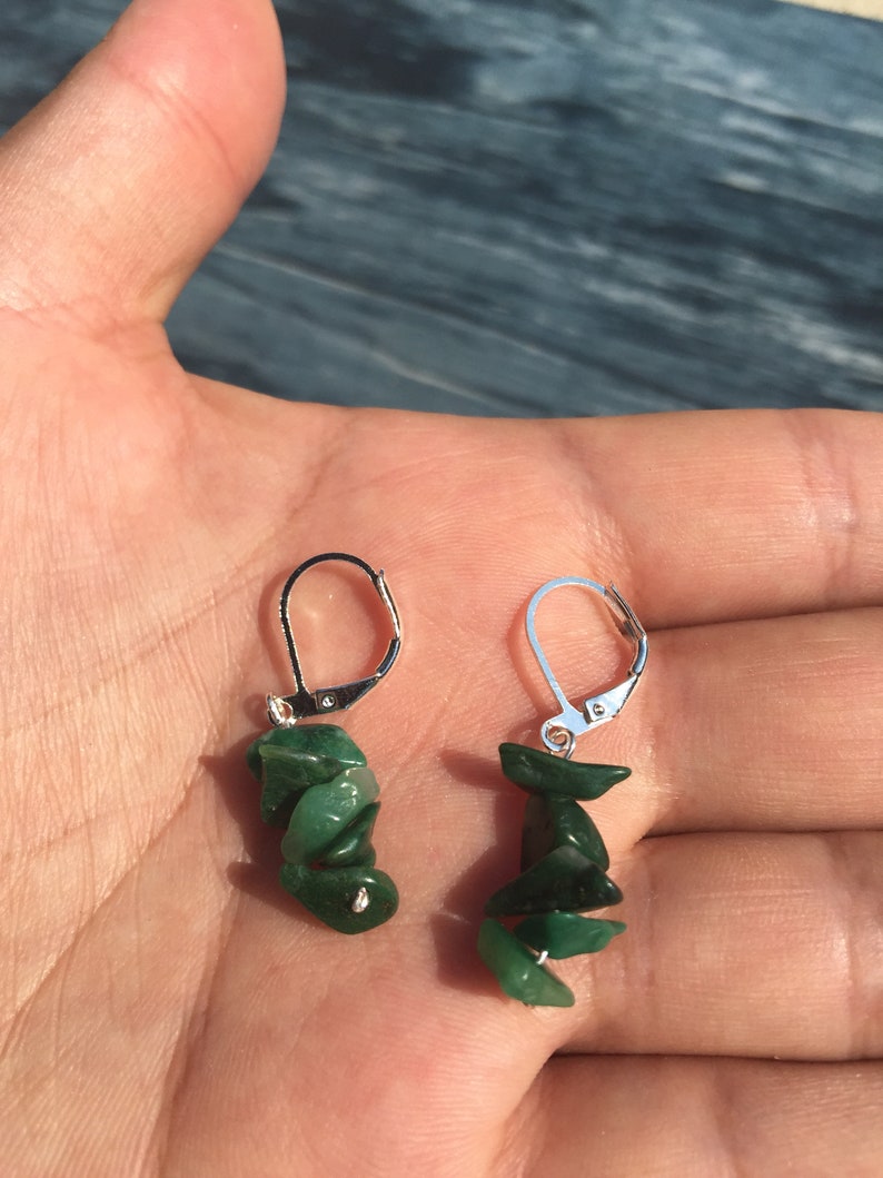 Green Adventurine Dangle Earrings
