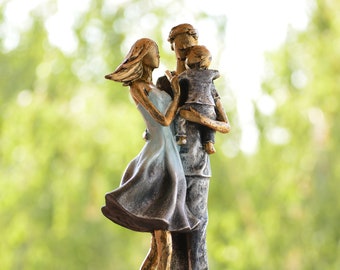 Happy Family Figurine,Happy Family Wedding Decor,Wedding Gift,Housewarming Gift