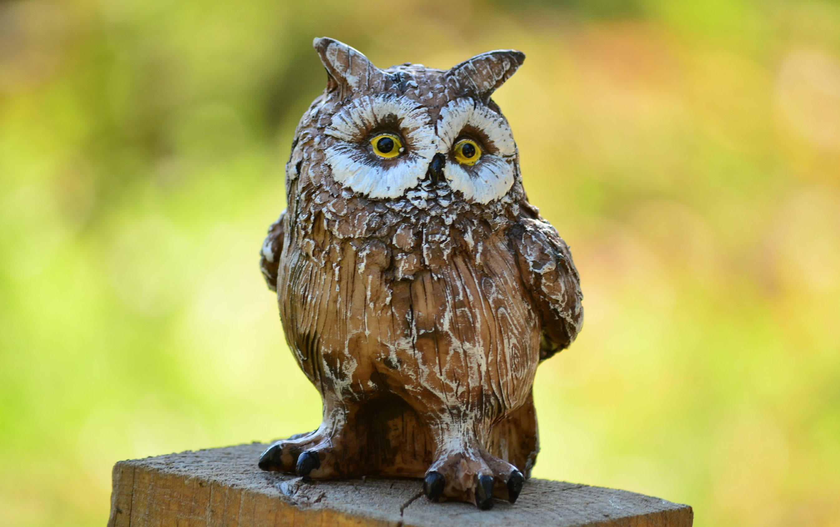 Brown and White Owl Figurine,Owl Home Decor,Birthday Gift,Shabby Chic Owl,Shabby Chic Decor,Owl Deco