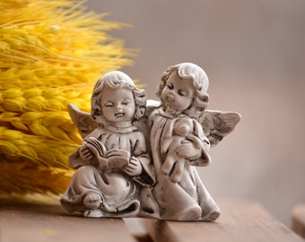 Vintage Cherub Figurine,Guardian Angels,Sabby Chic Angel,Angel Figurine,Wedding Gift,Wedding Decor,Angel Gift