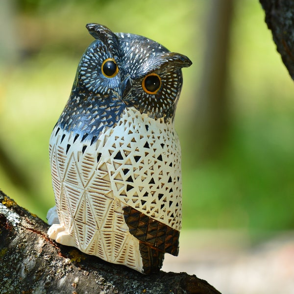 Handmade Owl Figurine - Whimsical Owl Home Decor - Perfect Holiday Gift - Housewarming Gift