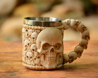 Halloween Skull Coffee or Tea Mug,Halloween Decor or Gift,Scull Tea Cup,Scull Decor,Skull Home Decor