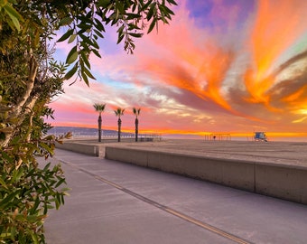 Atardeceres de invierno en Hermosa Beach, CA