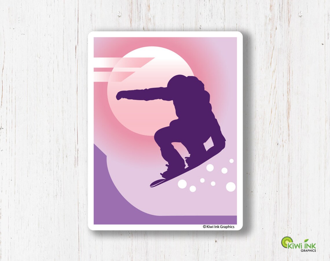 Snowboarding Snowboarding Sticker Snowboarder Vinyl Decal Etsy