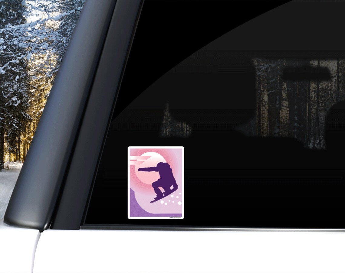 Snowboarding Snowboarding Sticker Snowboarder Vinyl Decal Etsy