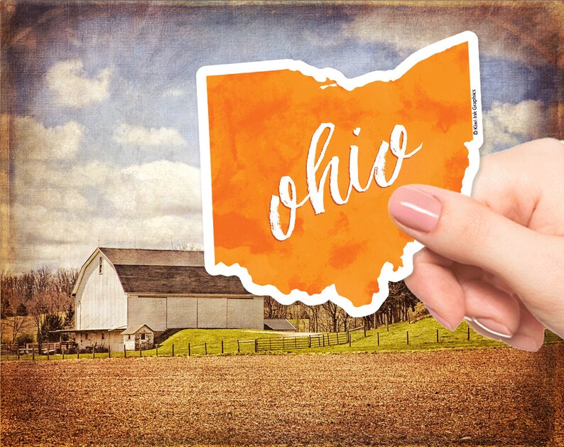Ohio Ohio Decal Ohio Sticker State Stickers Travel Etsy