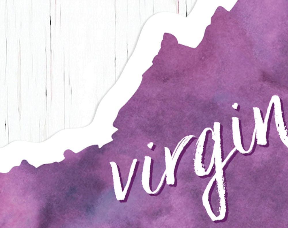Virginia Virginia Sticker State Stickers Travel Stickers Etsy