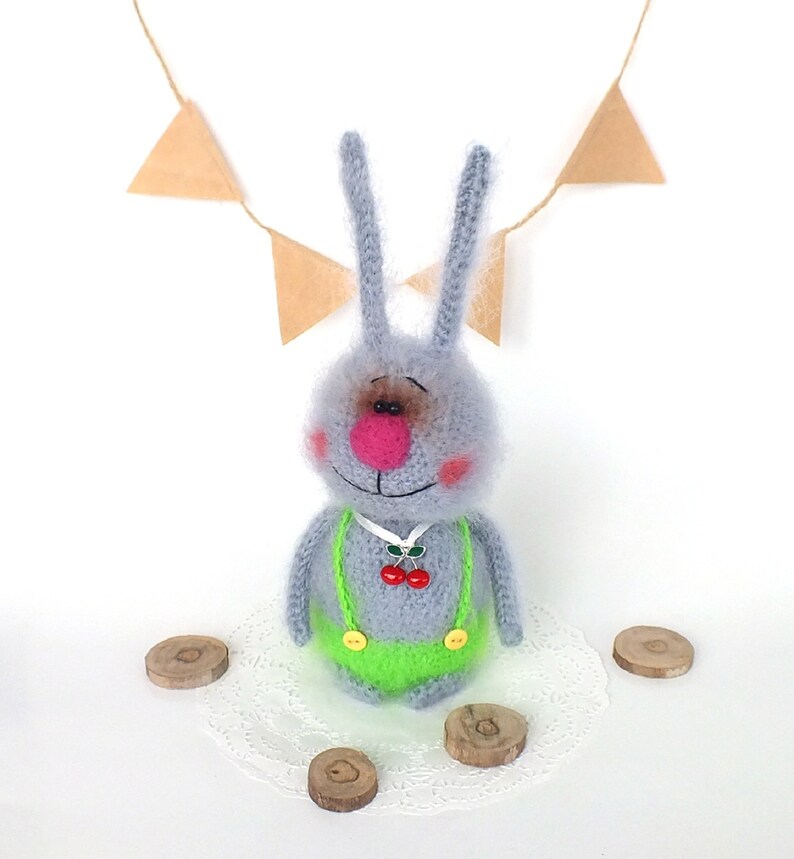 grey bunny soft toy