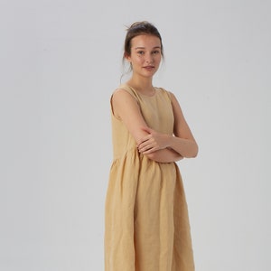 Linen loose sleeveless dress, SANTA CLARA / Washed soft linen dress / available in different colors / Mothers Day Gift image 8