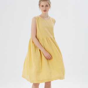 Linen loose sleeveless dress, SANTA CLARA / Washed soft linen dress / available in different colors / Mothers Day Gift image 2