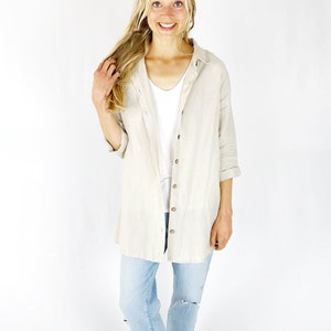 Linen Shirt women, Loose Linen Shirt, Linen Blouse, 100% Linen Shirt, Linen Top, Mothers Day Gift image 1