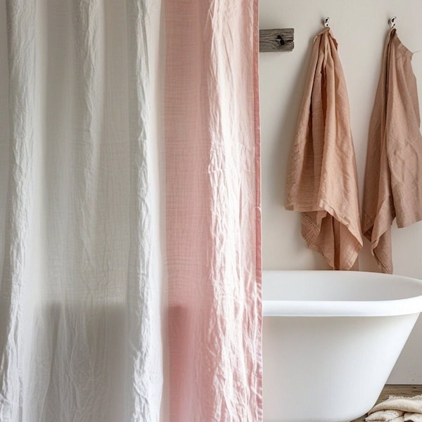 Extra Long Shower Curtain - Etsy