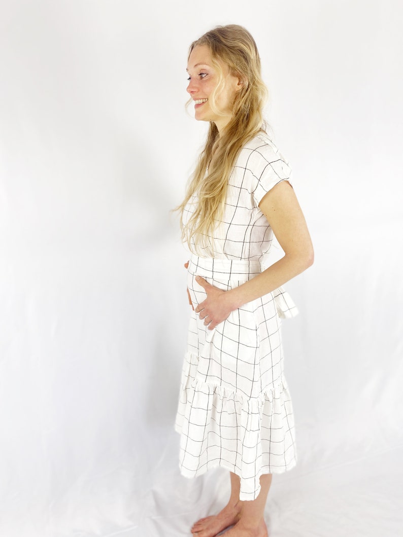 Linen Mama Dress, Loose fit Linen Dress, IRVINE / Maxi Dress / Mothers Day Gift image 1