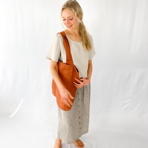 Personalized Linen tote bag, linen market bag, linen bag, linen travel bag, beach bag, tote bag, Mothers Day image 1
