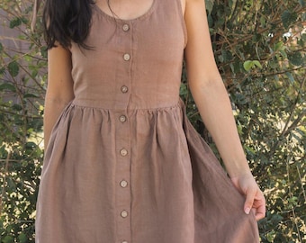 Linen Maxi Dress SARAH / Linen Dress / Linen Dress With Pockets / Slip Dress  / Maxi Dress / - Etsy
