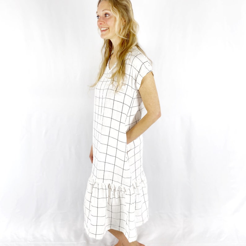 Linen Mama Dress, Loose fit Linen Dress, IRVINE / Maxi Dress / Mothers Day Gift image 2