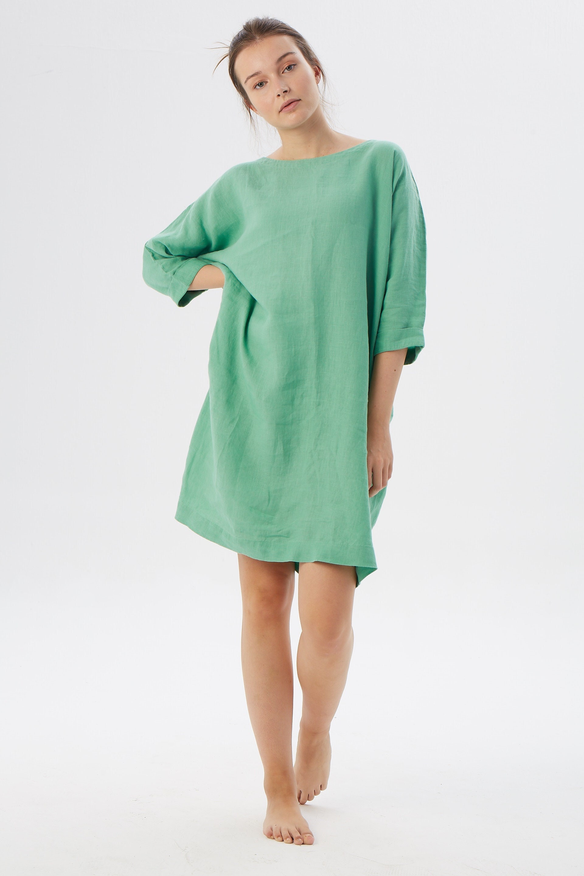 READY TO GO Robe tunique en lin à manches longues Florida - Main Image