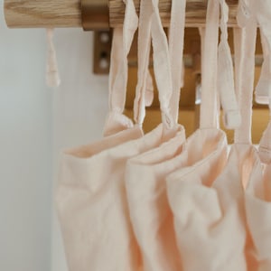 Linen Curtain (1 Panel) with Ruffles, Ruffled Cafe Curtain, Cloth Divider, Flax Curtains, Natural curtains, Extra Long curtains image 4