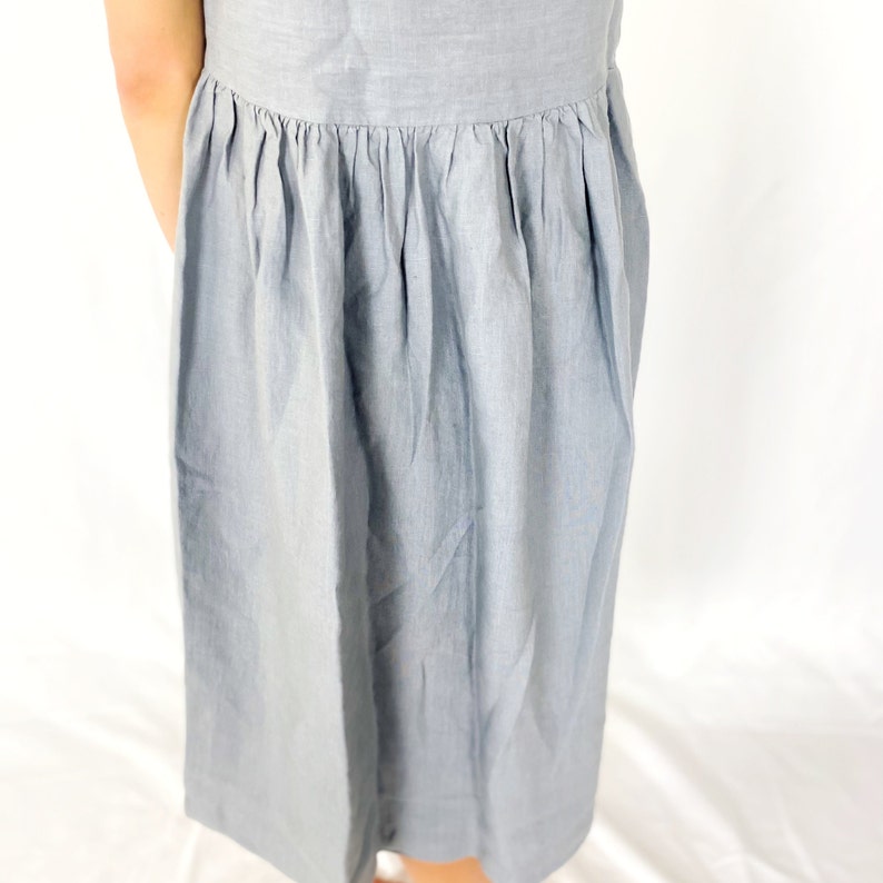 Ready to go Linen dress with ruffles, DEL MAR / Washed soft linen dress / available in different colors / Mothers Day Gift image 7