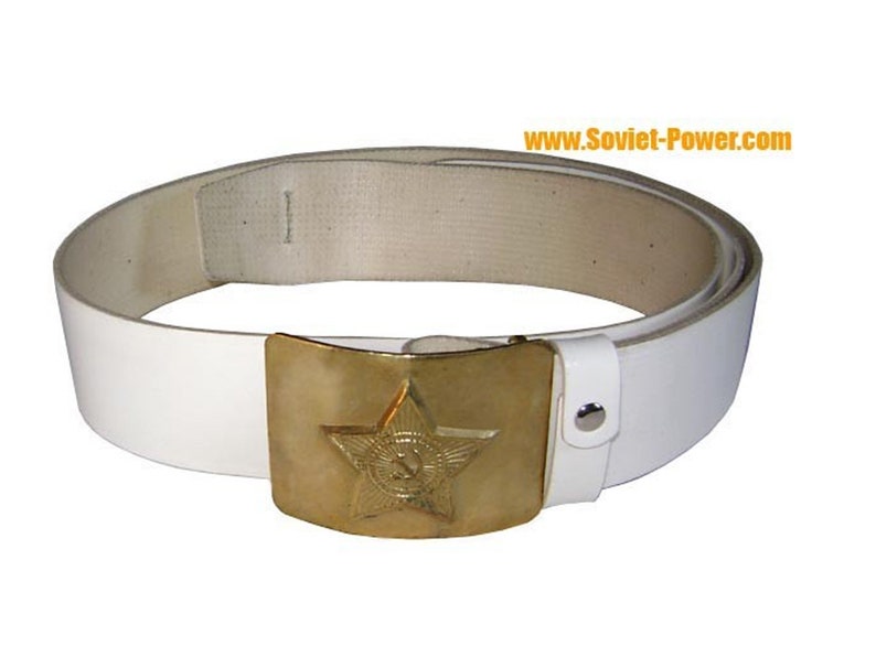 WITH THE USSR STAR BUCKLE ORIGINAL SOVIET ARMY MILITARY BLACK BELT FOR SOLDIER