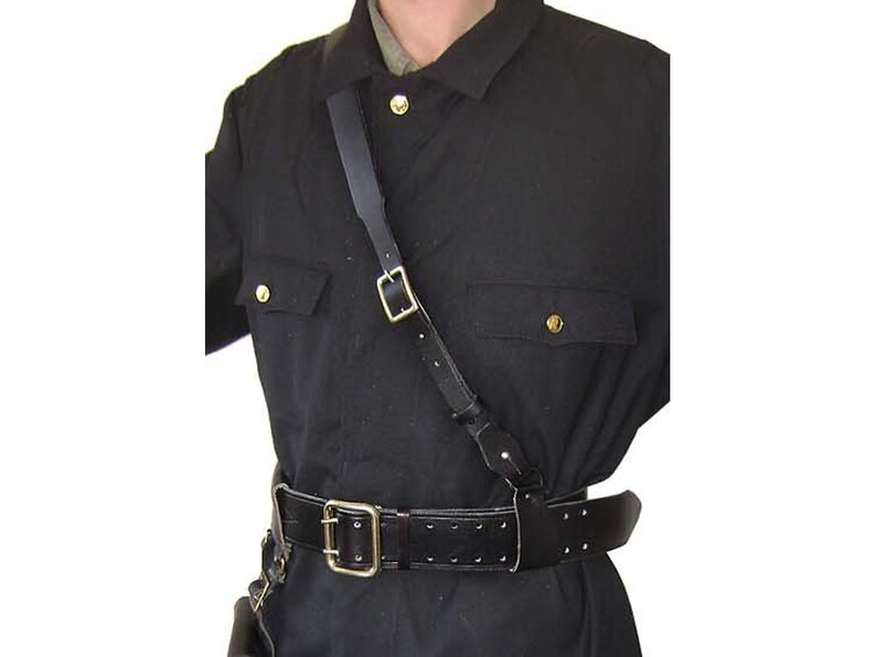 Black shoulder sling ONLY for Portupeya belt image 0.