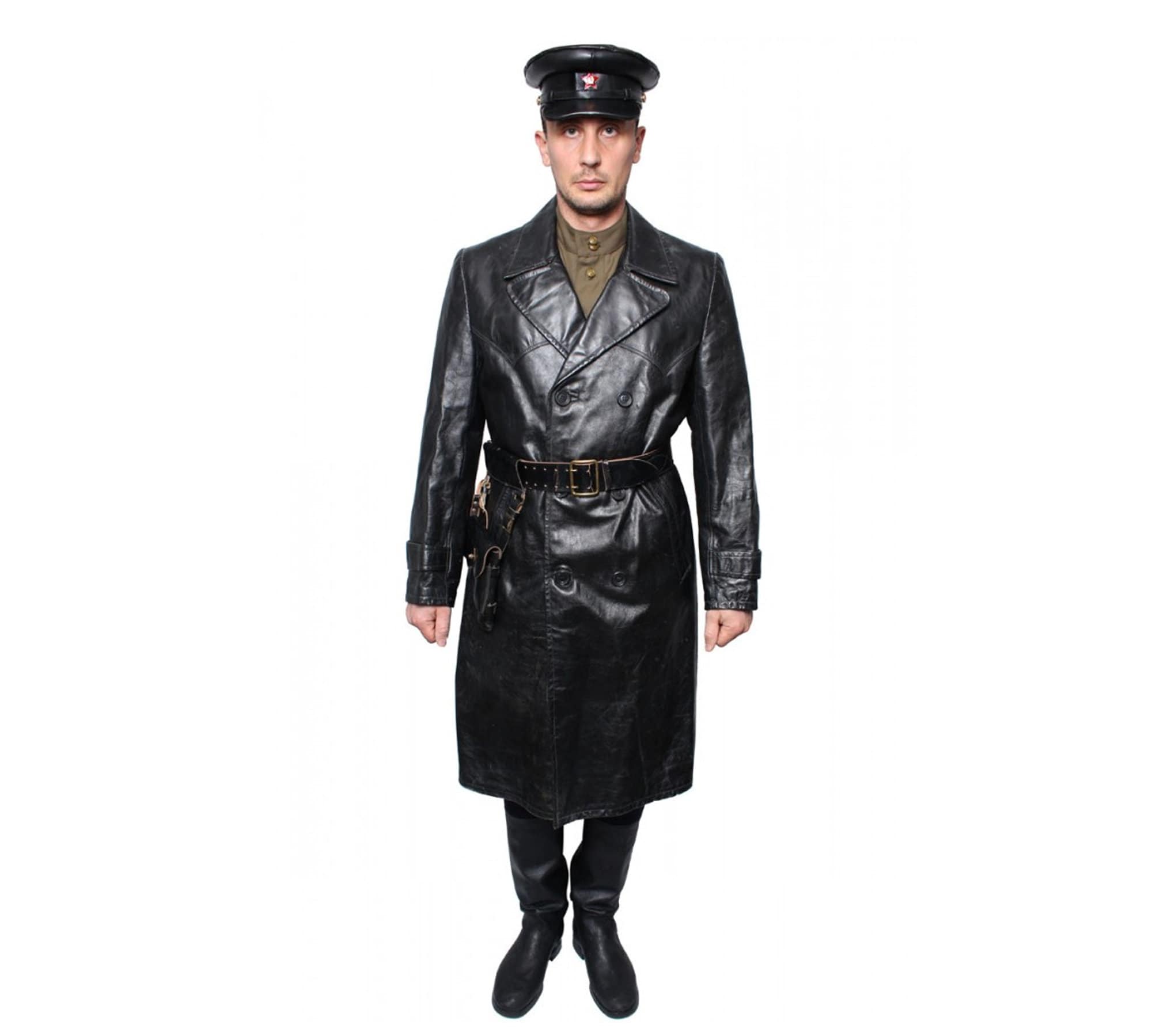Купить Кожаный Плащ Ссср