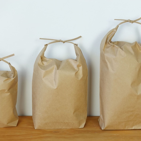 Japanese Brown Bag / Komebukuro / Gift, product Packaging / Japanese Rice Bag