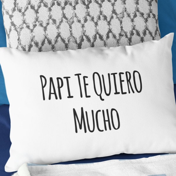 Regalo Para Papa - Papi Te Quiero Mucho Funda de almohada - Cumpleaños - Dia Del Padre Funda de almohada