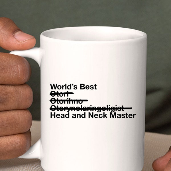 Hals-Nasen-Arzt Geschenk - Der beste Kopf- und Hals-Meister der Welt - HNO-Arzt Geschenk - HNO Chirurg Tasse