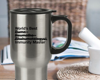 Rheumatologist Gift - Immunity Master Travel Coffee Mug - Rheumatology Graduation Present - Stainless Steel